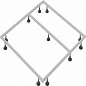 Каркас для поддона Jacob Delafon Tolbiac E6D342RU-NF 100х100 квадратный