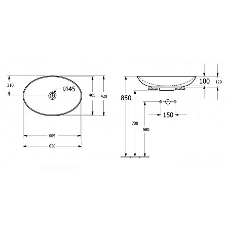 Раковина Villeroy & Boch Loop & Friends 4A480001 62х42 альпийский белый