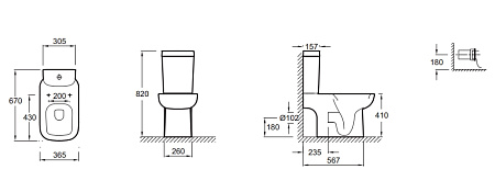 Бачок для унитаза Jacob Delafon Replay E4831-00