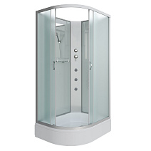Душевая кабина Niagara Classic NG-33394-14RBKG 130x90x200 стекло матовое/профиль серебро