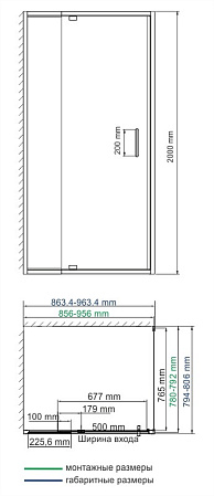 Душевой уголок WasserKRAFT Berkel 48P 48P20 90x80