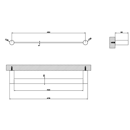 Полотенцедержатель Gessi 316 54800.299 45 Black XL