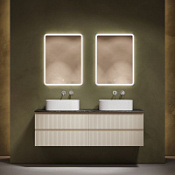 Мебель для ванной со столешницей Sancos Snob R 160 SNR80CE+TT160A1 Beige Soft/Black Sky