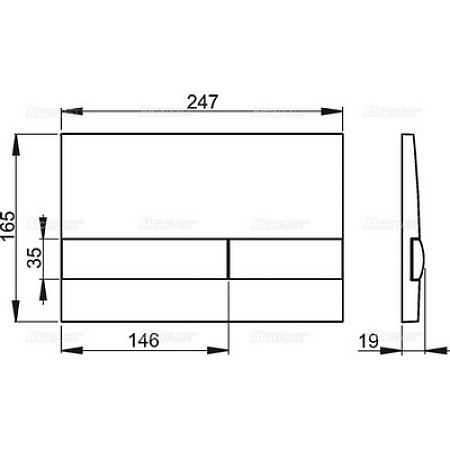 Кнопка смыва AlcaPlast  M1718 черная