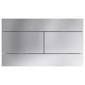 Кнопка смыва Jacob Delafon E4316-CP двойная с панелью, хром/велюр