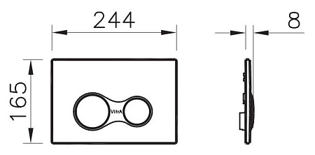 Кнопка смыва VitrA 740-0480 хром