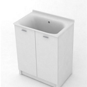 Тумба c хозяйственной раковиной Kerasan Aquadom 9164k3*0 75х50 белый матовый