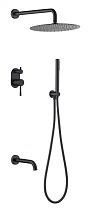 Душевой комплект Boheme Uno 464-2-B для ванны с душем, черный