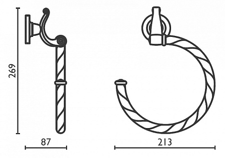 Полотенцедержатель Bagno & Associati Opera OP21392 BR