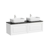 Тумба c раковиной и столешницей Sancos Very 140 VR70W+TT140A1X Bianco/Black Sky