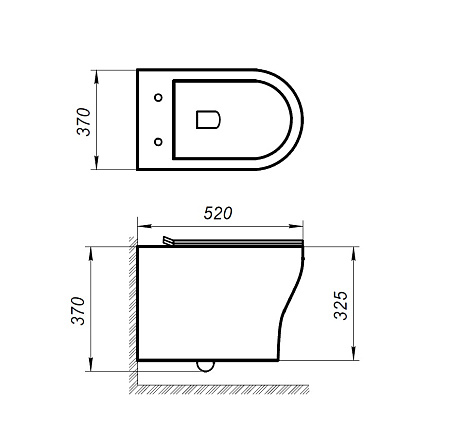 Чаша для унитаза подвесного BelBagno Acqua BB340CHR
