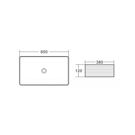 Раковина BelBagno BB1408 65 см белый