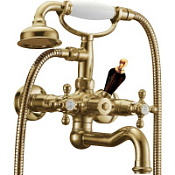 Смеситель Boheme Medici Presente 313-BSW для ванны с душем, бронза/черный Swarovski