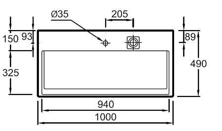 Раковина Jacob Delafon Terrace EXC112-00 100 см