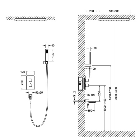 Душевой комплект Timo Petruma SX-5019/17SM золото