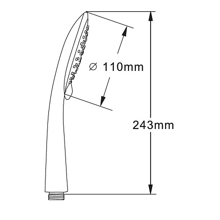 Душевая лейка Orange S05HS хром