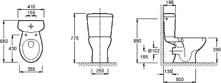 Бачок для унитаза Jacob Delafon Mideo E4355-00