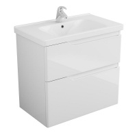 Тумба с раковиной OWL 1975 Hella stor OW24.12.00 80 2 ящика, белый лак