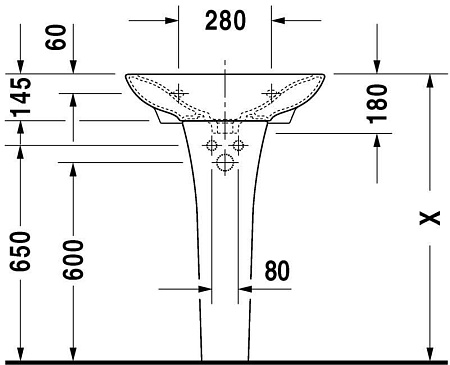 Раковина Duravit Puravida 2701700000 70