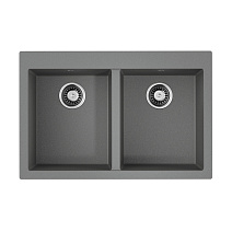 Кухонная мойка Omoikiri Bosen 80-2-GR 53x80x20 Leningrad Grey