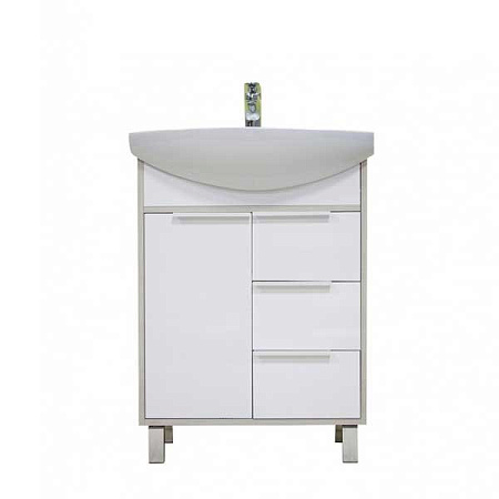Тумба с раковиной Aquaton Рико 1A213301RIB90 65 белый/ясень фабрик