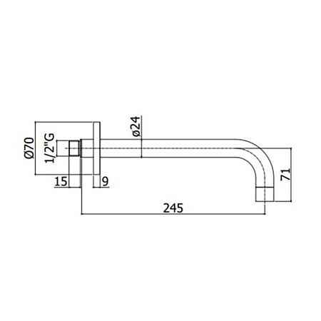 Излив Paffoni Light ZBOC141NO черный матовый