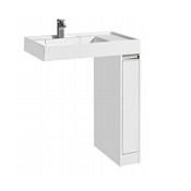 Тумба с раковиной Aquaton Лондри 1A236101LH010 20 белый глянец