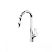 Смеситель Bravat F7428563CP-ENG для кухонной мойки, с вытяжным изливом, хром