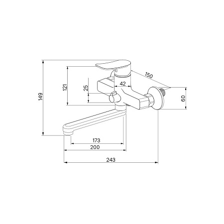 Смеситель для раковины Milardo Demi DEMSB02M02 хром