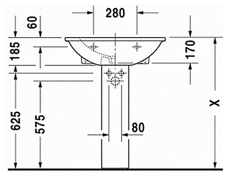 Раковина Duravit Darling New 2621650000  65