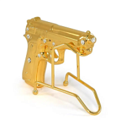 Сувенир пистолет Migliore Pistoletto 26601/26604 золото, декор золото, swarovski