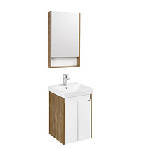 Мебель для ванной Aquaton Сканди 1A278701SDZ90 45 с дверками, белый/дуб рустикальный