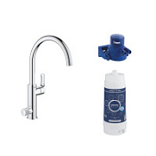 Смеситель Grohe Blue Pure Eurosmart 119708 для кухонной мойки с функцией фильтрации воды, хром Смеситель Grohe Blue Pure Eurosmart 119708 для кухонной мойки с функцией фильтрации воды, хром