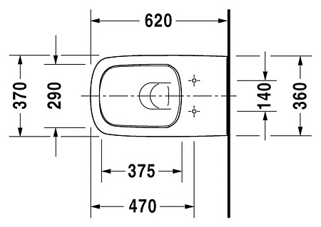 Чаша для унитаза подвесного Duravit DuraStyle 2542090000