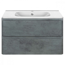 Тумба с раковиной Vincea Vico VMC-2V 80 подвесная, 2 ящика, Beton