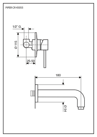 Смеситель Emmevi Piper 45055/BIO для раковины, белый матовый