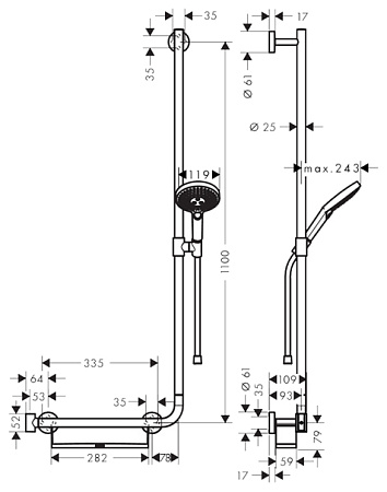 Душевой гарнитур Hansgrohe Raindance Select 26327400