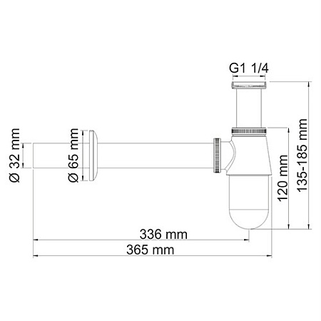Сифон WasserKRAFT A071 для раковины