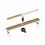 Душевой лоток Timo Drain System DS230207/17 70 двухсторонняя решетка, золото матовое