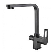 Смеситель Zorg Sanitary ZR 334 YF для кухонной мойки, черный металлик