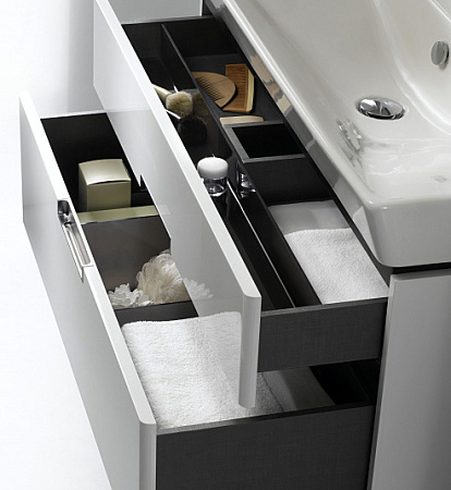 Тумба с раковиной Jacob Delafon Reve 60 см, 2 ящика, светло-коричневый