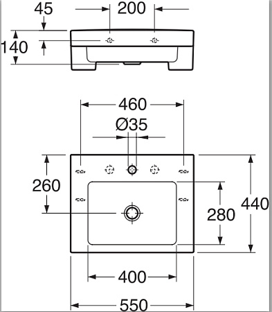 Раковина Gustavsberg Artic GB114550R101
