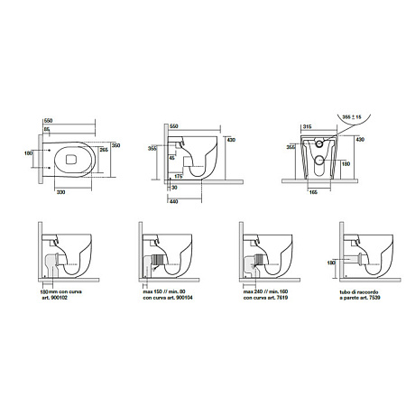 Унитаз приставной Kerasan Nolita 531830 белый матовый