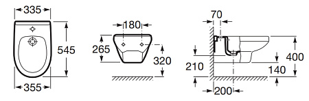 Биде подвесное Roca Victoria Laura 35530500S