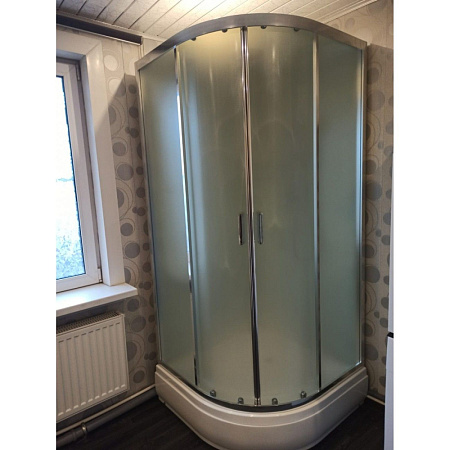 Душевая кабина Frank F409 М Brilliant 90x90 без крыши, стекло матовое, хром