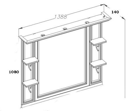 Тумба с раковиной Opadiris Корсо-оро №11 00-00000627 89 светлый орех (Р10)