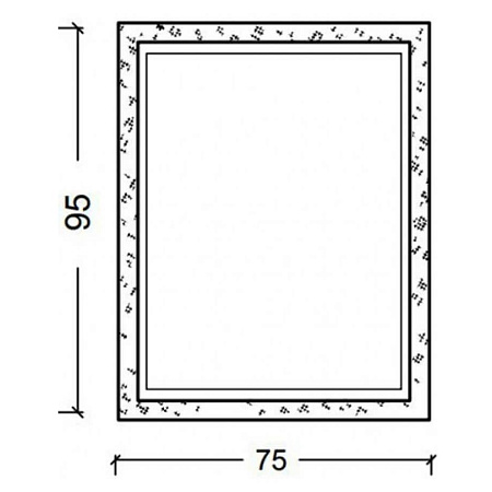 Зеркало Armadi Art Wind 532 75х95 серебро