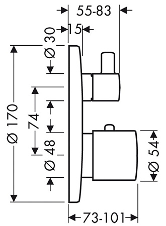 Термостат Hansgrohe Ecostat S 15701000 для душа