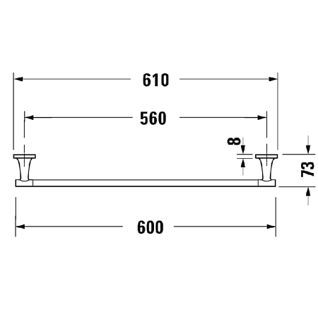 Полотенцедержатель  Duravit Starck T 0099424600 60 черный матовый