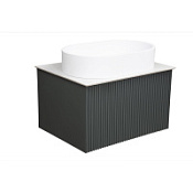 Тумба с раковиной La Fenice Terra FNC-01-TER-G-80 Grigio, столешница Gray Structural